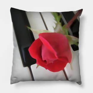 Piano Rose Pillow
