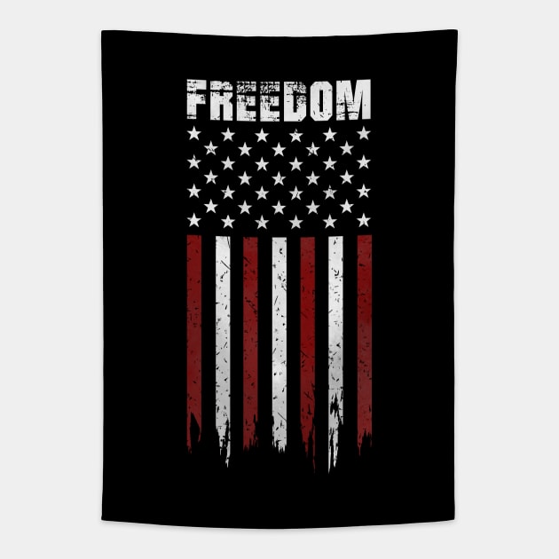 American Pride Freedom Flag Tapestry by TextTees