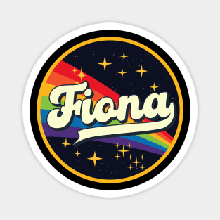 Fiona // Rainbow In Space Vintage Style Magnet