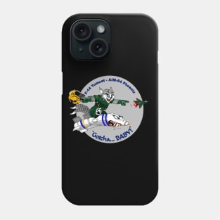 F-14 Tomcat - AIM-54 Phoenix Gotcha... BABY! - Grey Clean Style Phone Case