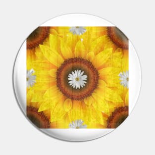 Sunflower Daisy Floral Summer Design Pin