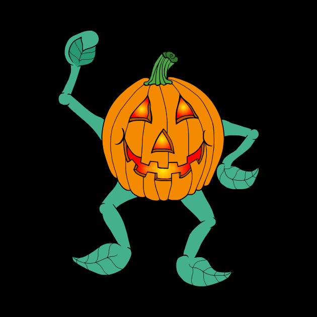 Orange Happy Jack-O-Lantern by Art by Deborah Camp