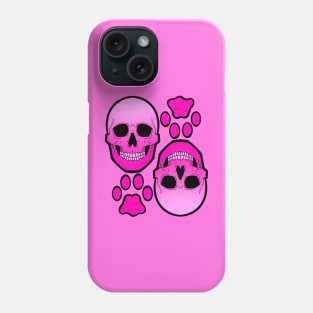 Paw and skull Phone Case