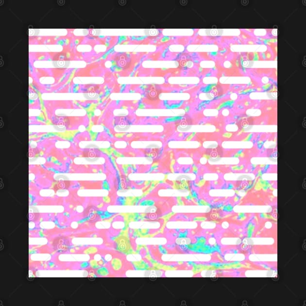 Holographic pattern - pastel pink line art graphic design by Kaalpanikaa