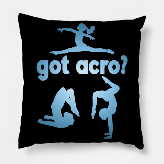 Got Acro Radial Blue Pillow by XanderWitch Creative