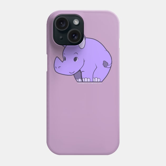 Rhino (purple) Phone Case by taShepard