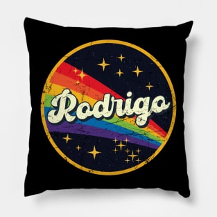 Rodrigo // Rainbow In Space Vintage Grunge-Style Pillow