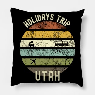 Holidays Trip To Utah, Family Trip To Utah, Road Trip to Utah, Family Reunion in Utah, Holidays in Utah, Vacation in Utah Pillow