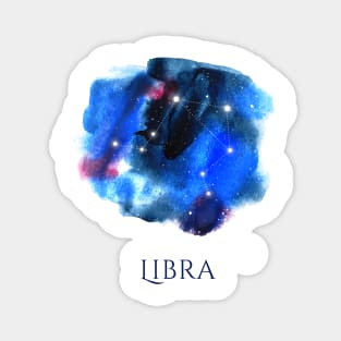 Libra Zodiac Sign - Watercolor Star Constellation Magnet