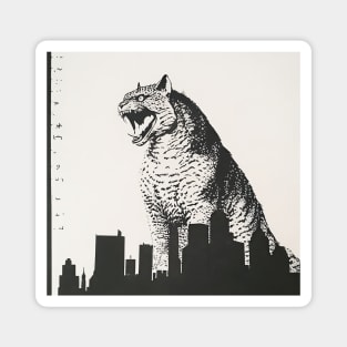 catzilla - godzilla Magnet