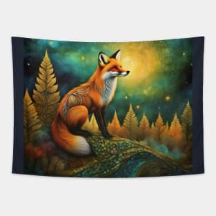 Mystical Fox Tapestry