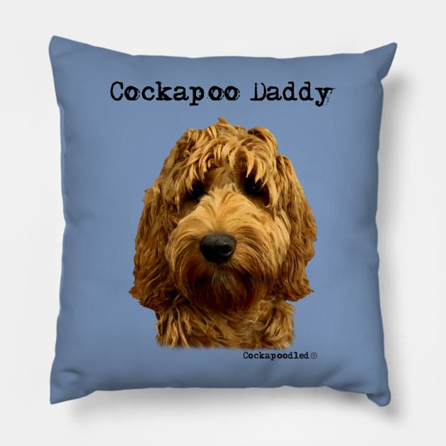 Cockapoo Dog Dad Pillow by WoofnDoodle 