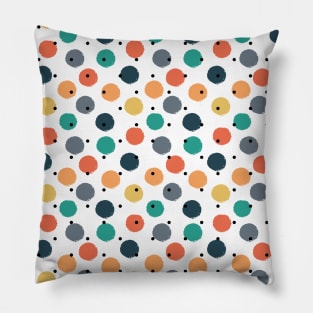 Colorful Polka Dots Seamless Pattern 022#002 Pillow