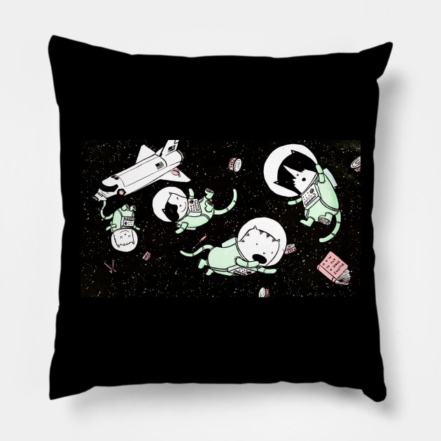 The Space Cats Pillow by urakan