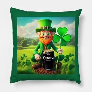 Folk Art Leprechaun Pillow