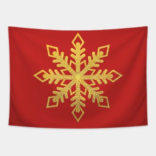 Golden glitter snowflake Tapestry