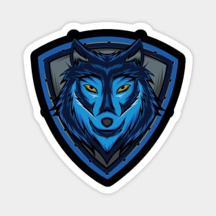 Wolf face vector design Magnet