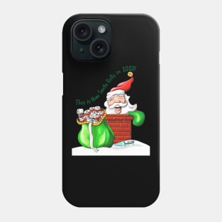 Santa Claus with Essential Toilet Paper Gift V1 Phone Case