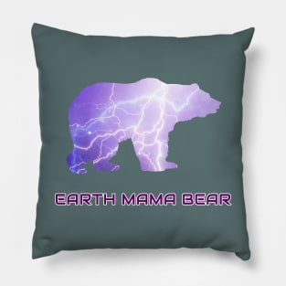 Earth Galaxy Mama Bear Lighting Bolt Cool Gift Pillow