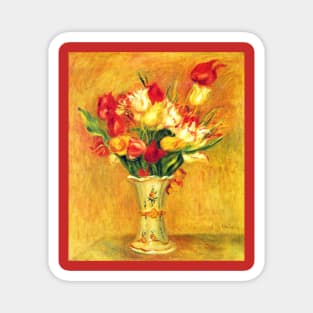 Tulips by Pierre Renoir Magnet