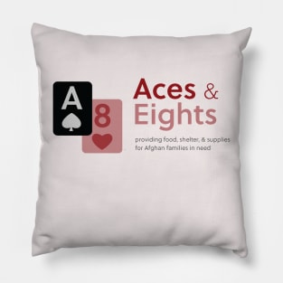 Red Aces and Eights Pillow