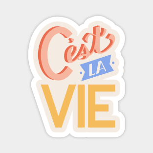 Retro C'est La Vie Magnet