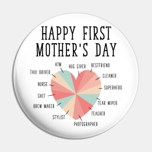 Happy First Mother's Day Pin