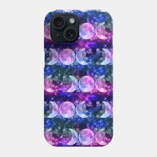 Triple Goddess Moons and Stars Phone Case