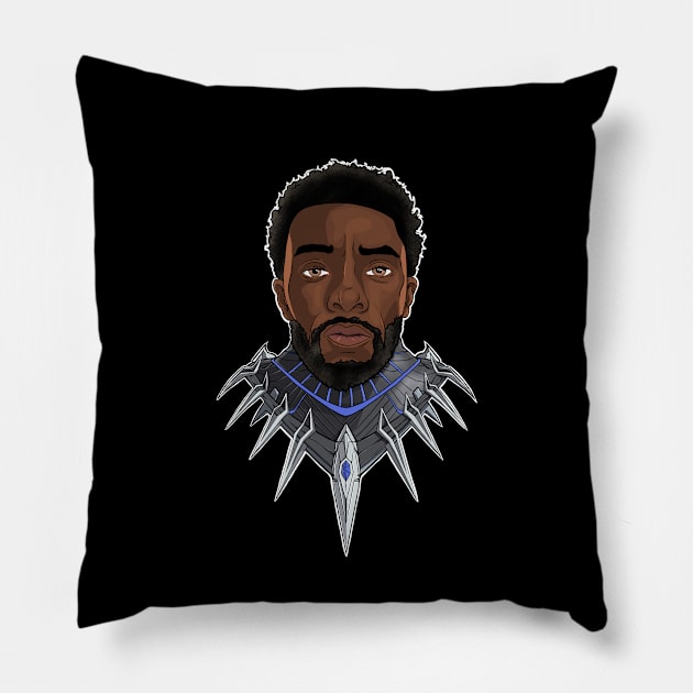 Chadwick Boseman - Black Panther Pillow by richardsondesignsyyc