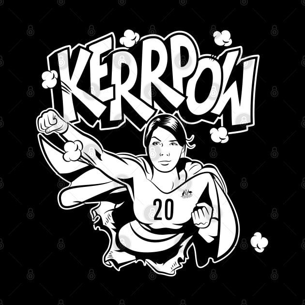Kerr-POW! White on Black! by StripTees