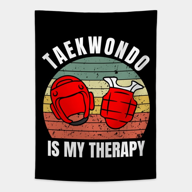 Taekwondo Is My Therapy Tapestry by footballomatic