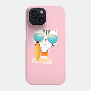 Cat Surf Phone Case