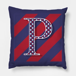 Old Glory Letter P Pillow