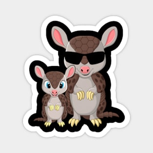 Two Armadillos Armadillo Armadillo Magnet