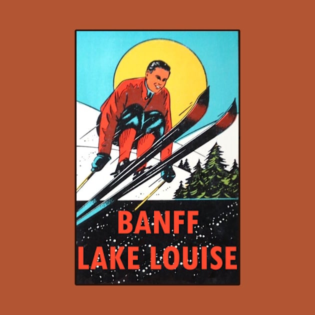 Banff Lake Louise Ski Vintage by Hilda74