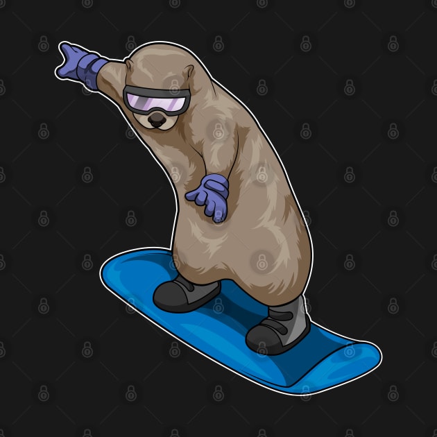 Otter Snowboard Winter sports by Markus Schnabel