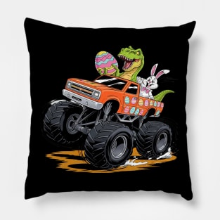 Bunny T-rex Easter Monster Truck Dino Boys Kids Cute Pillow
