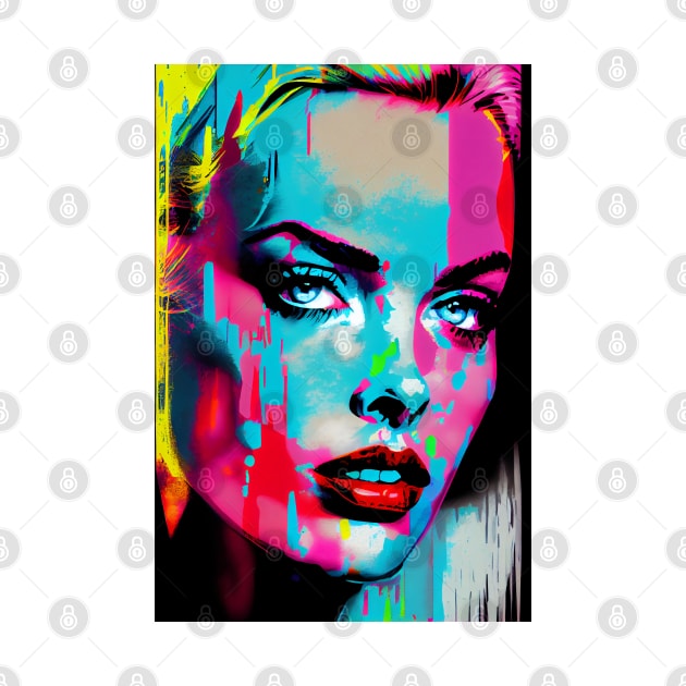 Modern woman in pop-art style portait by loucaski