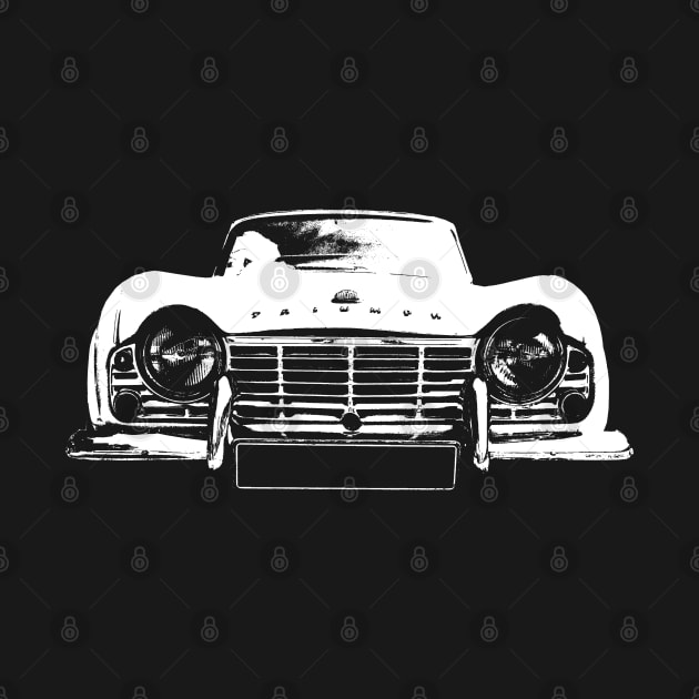 Triumph TR4 British classic car monoblock white by soitwouldseem