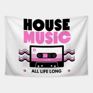 HOUSE MUSIC  - Cassette (Pink/Black) Tapestry