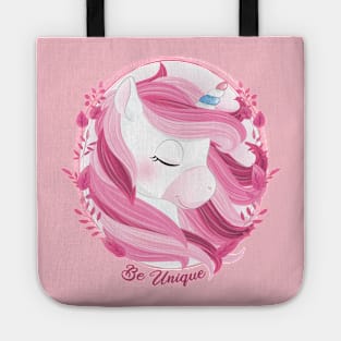 cute unicorn head Tote