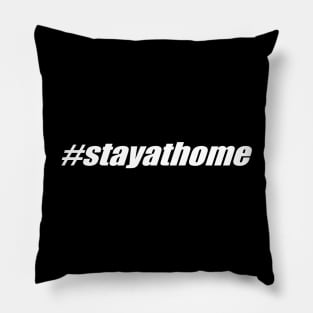 Simple Hashtag Stay At Home Typography Design Pillow