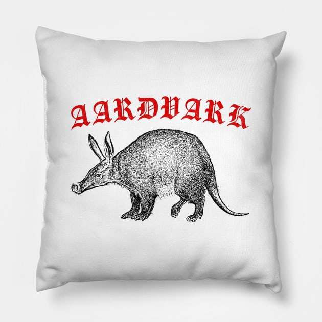 AARDVARK / Snouty beast fan art design Pillow by DankFutura