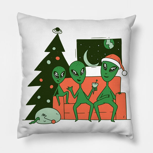 Alien Christmas Pillow by MajorCompany