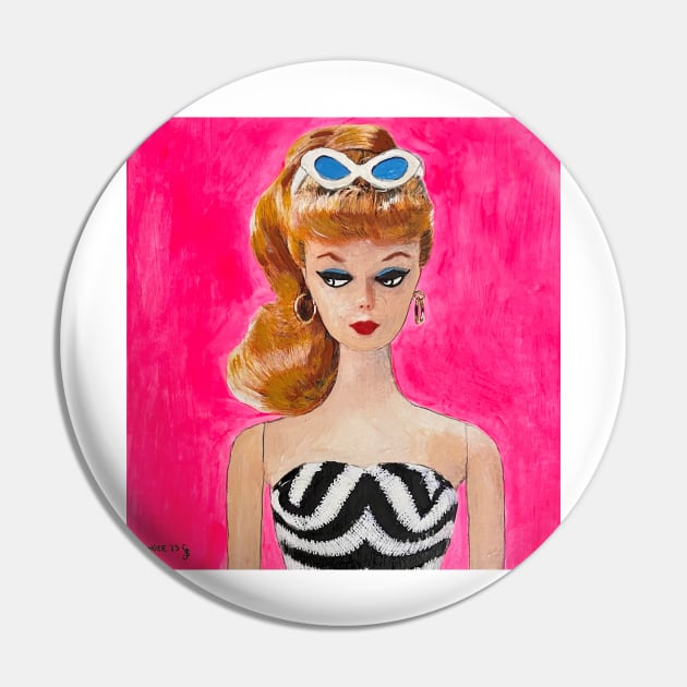 Portrait of Pink Plastic Doll Pin by gjspring