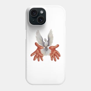 Hands, dove, freedom Phone Case