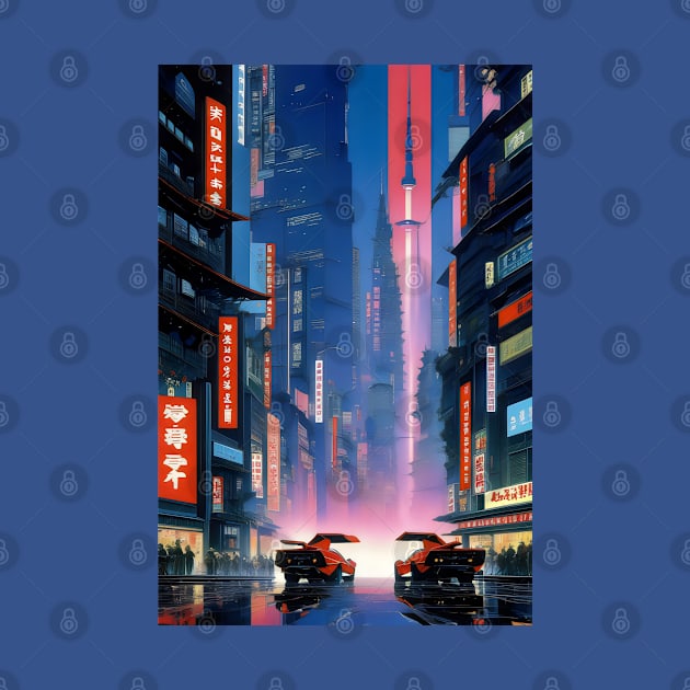 Neo Japanese city aesthetic by Spaceboyishere