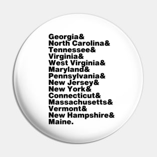 Appalachian Trail Georgia to Maine State List Pin