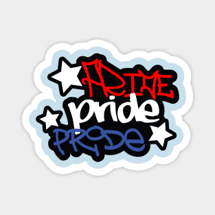 Pride Red White and Blue Magnet