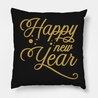 Golden Design New Year Pillow